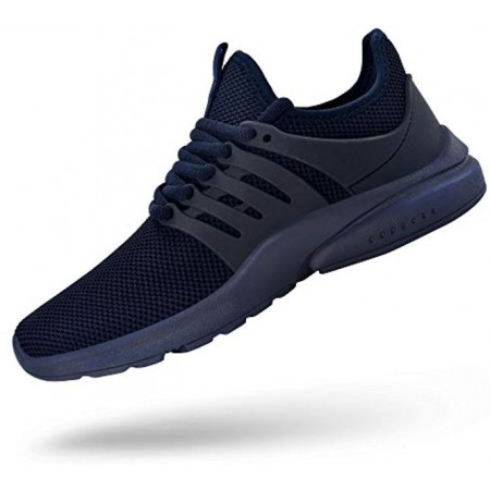 Men's Non Slip Gym Sneakers Lightweight Breathable Athletic Running Walking Tennis Shoes Navy Blue