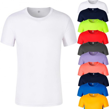 New Men's Summer Small Lattice Breathable Round Neck Mens Casual T-Shirt Bottoming Casual T-Shirts